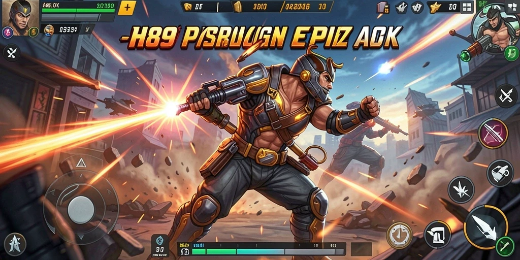 Screenshot H89 menampilkan aksi pertarungan seru dan karakter yang beragam.