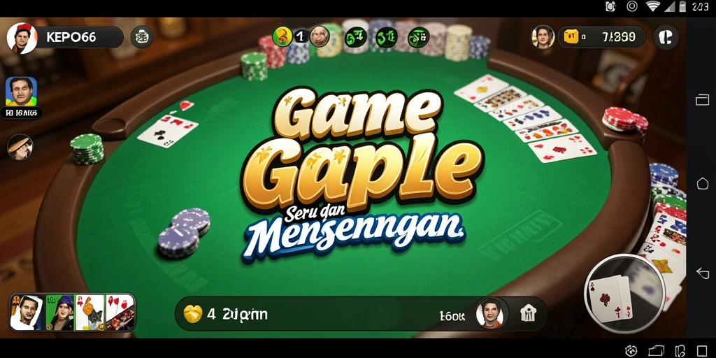 Gameplay seru Gaple di KEPO66 dengan pemain aktif.
