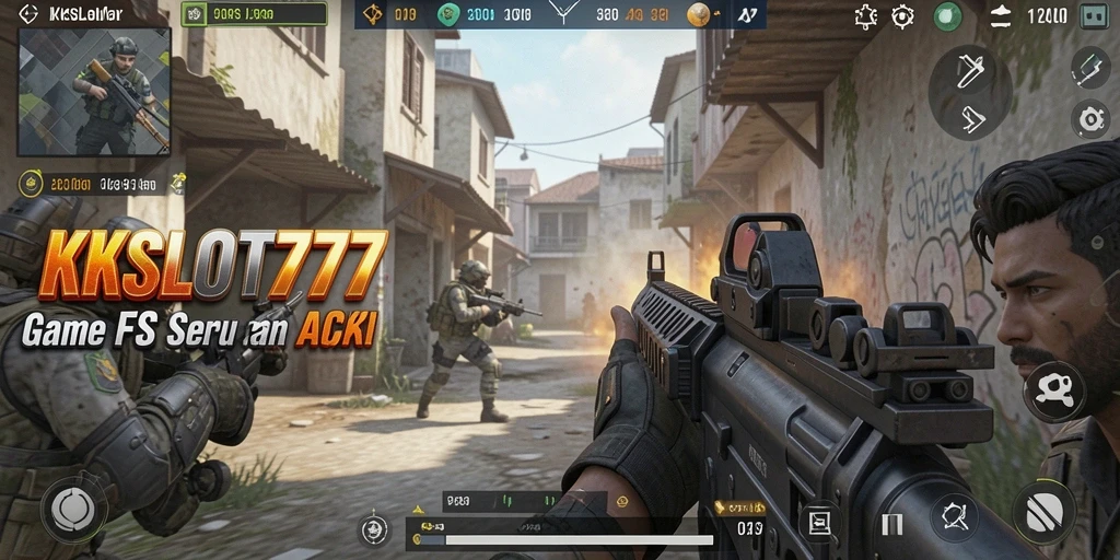 Screenshot gameplay KKSLOT777 menampilkan aksi tempur yang mendebarkan.