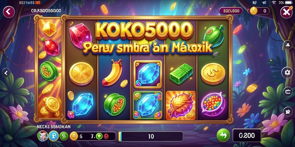 Tampilan menarik dari gameplay KOKO5000 yang seru dan menantang.
