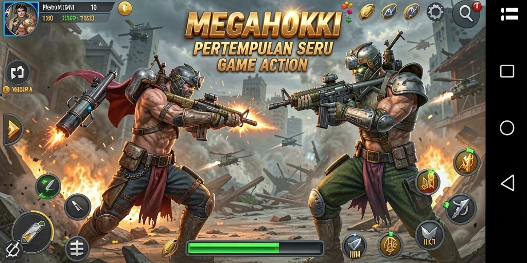 Gameplay seru dan dinamis di MEGAHOKI