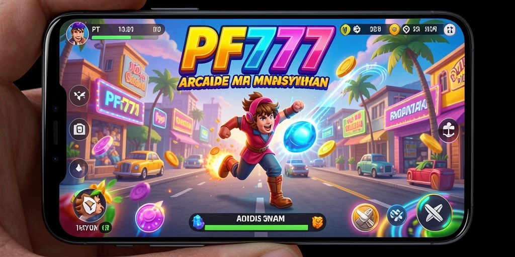 Screenshot PF777 menunjukkan aksi gameplay yang cepat dan seru.