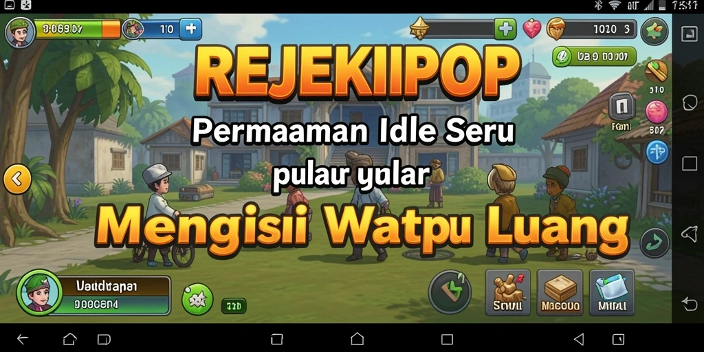 Tangkapan layar utama REJEKIPOP menampilkan gameplay yang seru dan menyenangkan.